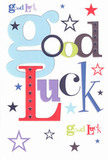 The spirit of encouragement leaps from this vibrant good luck card, beautifully capturing the energy found in communities along North Woolwich Road or by Britannia Village. 'Good Luck' is playfully woven in a medley of oversized pastel blue, bold red, moss green, and deep purple letters, each curve and line thoughtfully chosen like flowers in a bespoke local arrangement. Sprightly pops of navy, lilac, and zesty lime dash across the crisp white card, with whimsical stars scattered throughout, reminiscent of the dreams and ambitions lighting up Silvertown's night sky. The flat, smooth surface hints at high-quality cardstock cherished by local artisans, its feel quietly inviting under your touch. This card, ideal for extending a heartfelt wish before an exam at the local college or a fresh start beyond the DLR tracks, radiates with optimism and the kindred magic of a neighbour's belief in you, as powerful and warm as a custom bouquet from Silvertown Florist delivered to your doorstep on the very day of new beginnings.